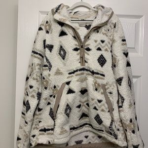 Northface Medium fleece pullover jacket with hood